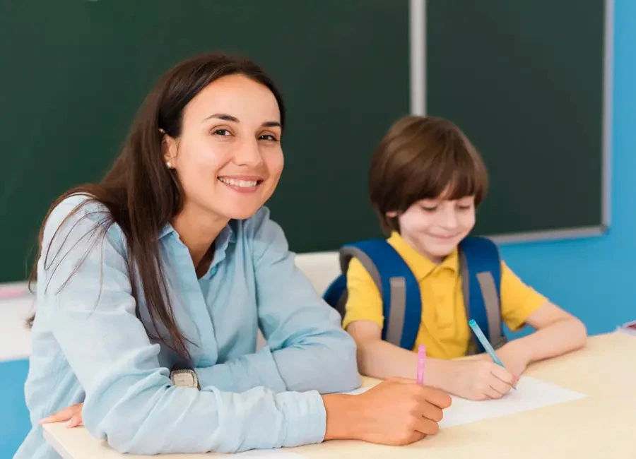 Profesora y Alumno